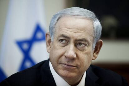 El primer ministro israelí, Benjamin Netanyahu, durante un Consejo de Ministros en diciembre de 2015.