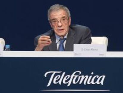 C&eacute;sar Alierta, presidente de Telef&oacute;nica.