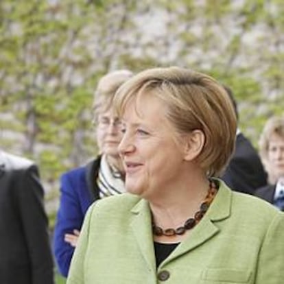 El primer ministro británico, David Cameron, y la canciller alemana, Angela Merkel, en Berlín.