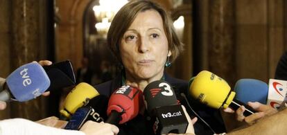 La presidenta del Parlament, Carme Forcadell, el 17 de octubre del 2016. 