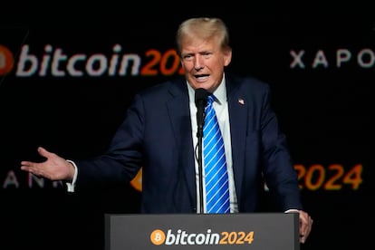 Donald Trump, en una conferencia sobre criptomonedas en Nashville, Tennessee, en 2024.