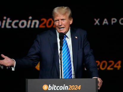 Donald Trump, en una conferencia sobre criptomonedas en Nashville, Tennessee, en 2024.