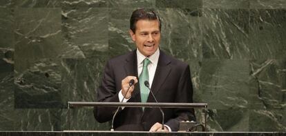 El presidente Enrique Peña Nieto, en la Asamblea.