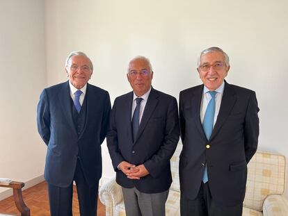 Fainé, Costa y Santos Silva en su reunión.