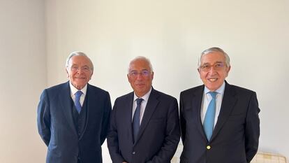 Fainé, Costa y Santos Silva en su reunión.