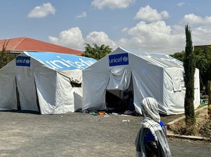 Tiendas de campaña para el tratamiento de enfermos en Etiopía.