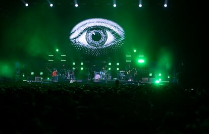 Escena de un concierto de Vetusta Morla en el WiZink Center de Madrid.