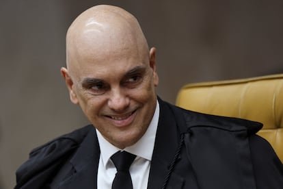 El juez Alexandre de Moraes en el Tribunal Supremo en Brasilia, el 1 de agosto de 2025.
