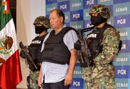 Mario C&aacute;rdenas Guill&eacute;n, uno de los m&aacute;ximos dirigentes del cartel del Golfo, capturado por la Marina mexicana. 