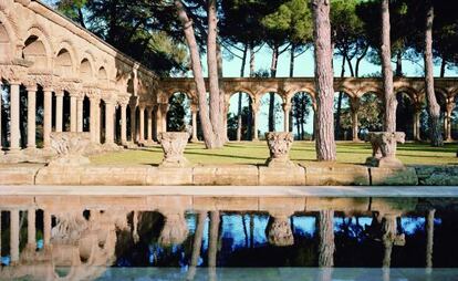 The magnificent cloister, inside the garden of a private home in Girona.