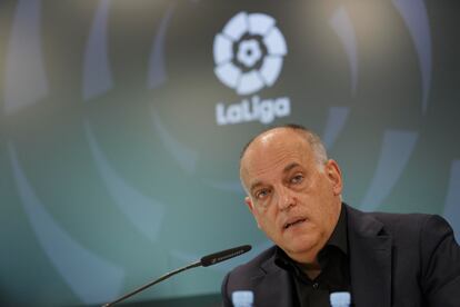 El presidente de LaLiga, Javier Tebas.