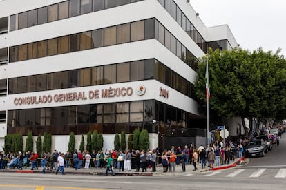 Exterior del Consulado de México en Los Ángeles, California, en 2024.