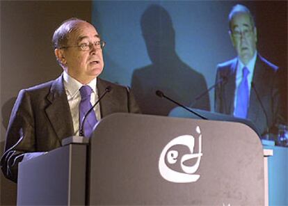 El presidente de la CEOE, José María Cuevas, en una reciente intervención en Madrid.