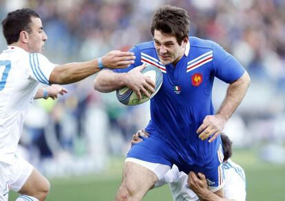 El francés Floriane Fritz durante el partido ante Italia.