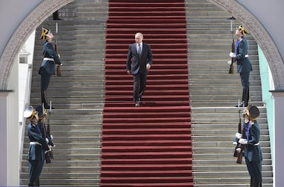 Vladimir Putin tras la ceremonia de toma de posesión.  