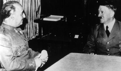 El general Franco y Adolfo Hitler durante su entrevista en Hendaya, en 1940