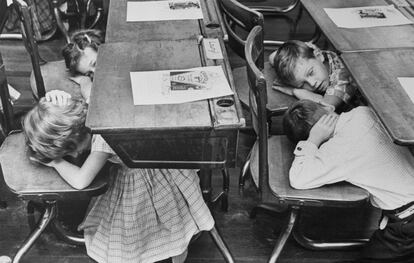 Simulacro en un colegio de Florida en 1962