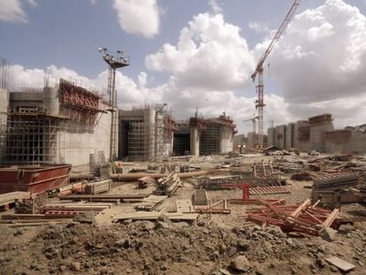 Vista de las obras del canal, paralizadas esta semana.