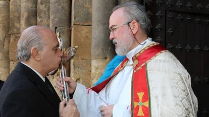 Jorge Fern&aacute;ndez D&iacute;az, exministro del Interior, en Fitero (Navarra) en el a&ntilde;o 2015. 