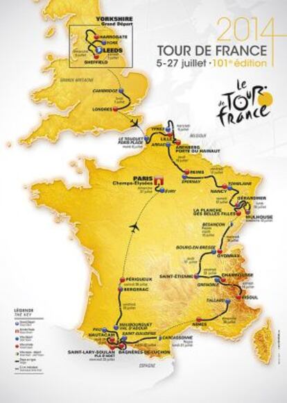 Recorrido del Tour de Francia de 2014