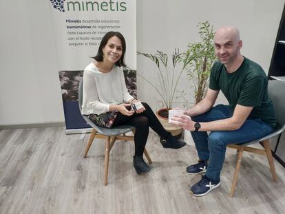 Ana Chinea y David Pastornino, en sus oficinas de Barcelona.