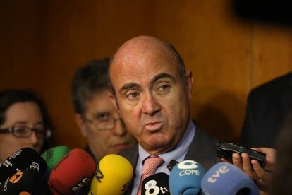 El ministro de Economía en funciones, Luis de Guindos.