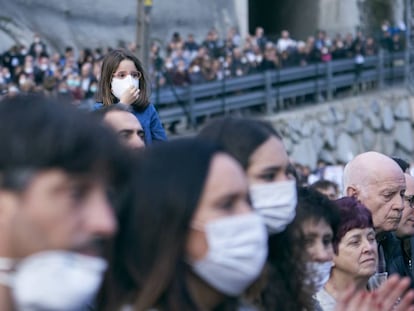 Imagen de una manifestación esta semana contra la gestión del colapso del vertedero de Zaldibar.