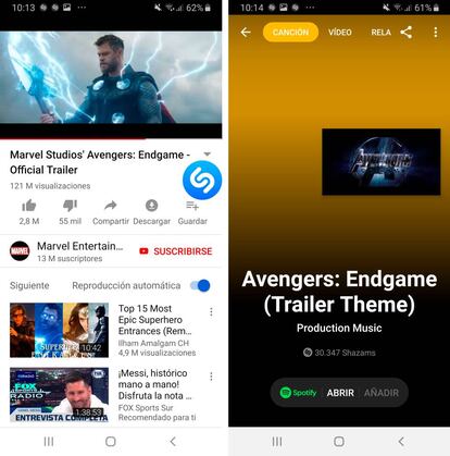 Shazam Pop-Up para Android