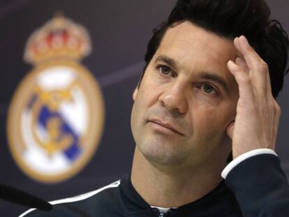 Solari, durante la rueda de prensa.