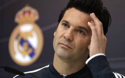 Solari, durante la rueda de prensa.