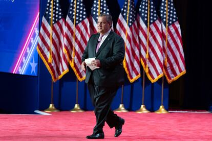 Former New Jersey Governor Chris Christie on Friday during the Faith and Freedom event.