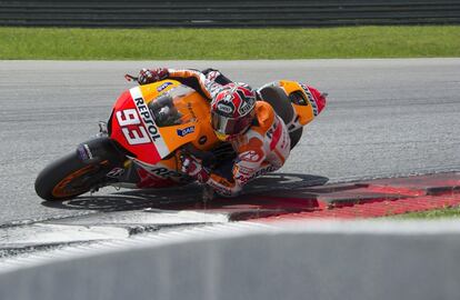 Marc Márquez con su Honda.