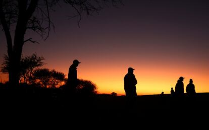 Atardecer en Limpopo, donde los guardabosques supervisan el traslado de los rinocerontes. El ministro mozambiqueño de Medio Ambiente, Ivete Maibaze, ha declarado en un comunicado que esta histórica translocación también será beneficiosa para la emergente industria del ecoturismo del país. 