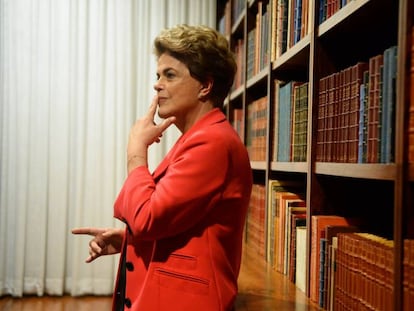 Dilma Rousseff in the Alvorada Palace in Brasilia.