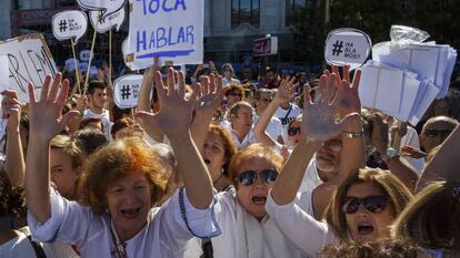 Manifestación en Madrid a favor del diálogo.