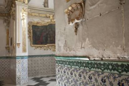 Aspecto de la sala durante la restauración.