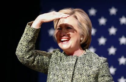 La candidata presidencial demócrata Hillary Clinton, durante una conferencia sobre la prevención de la violencia con armas en Port Washington, Nueva York.