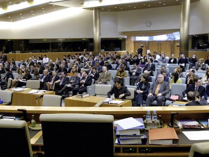 Interior del Tribunal de Justicia de la Uni&oacute;n Europea en Luxemburgo.
 