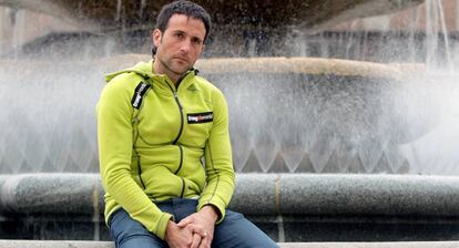 Alex Txikon con unos kilos de menos en Bilbao.