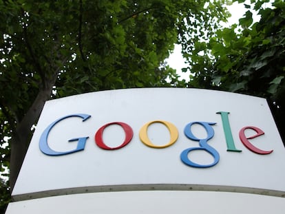 Logo de Google en la sede de Mountan View, San Francisco