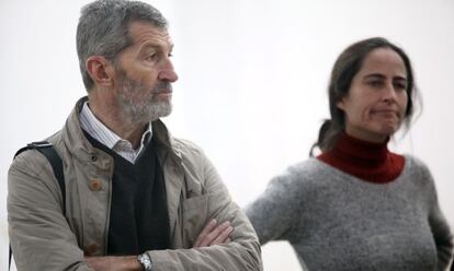 Julio Rodríguez durante el encuentro organizado por Podemos.