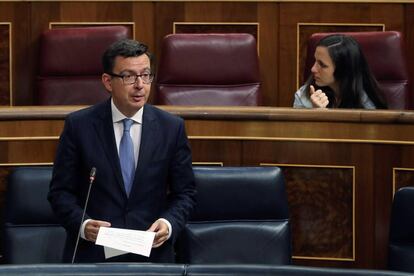 Román Escolano, hasta hoy ministro de Economía, en el Congreso