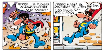 Viñetas del cómic 'Superlópez. 1981-1988', segundo volumen de la edición integral del personaje.