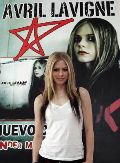Avril Lavigne, en 2004 en Madrid.