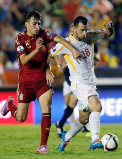 Munir, en el partit contra Macedònia.