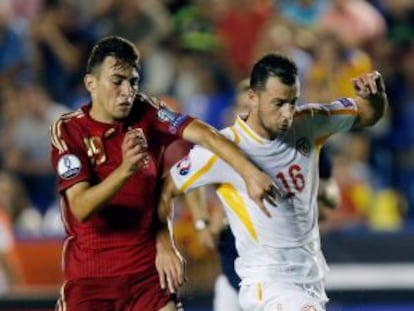 Munir, en su partido ante Macedonia.