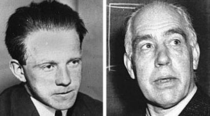 Werner Heisenberg (izquierda) y Niels Bohr.