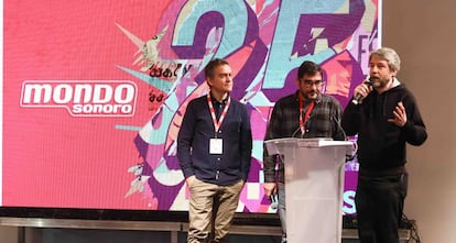 Dani López, Sergio Marqués y Joan S. Luna, de 'Mondo Sonoro'. 