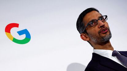 Sundar Pichai, consejero delegado de Google y Alphabet, en la inauguración del nuevo Google AI Hub en París el pasado febrero.