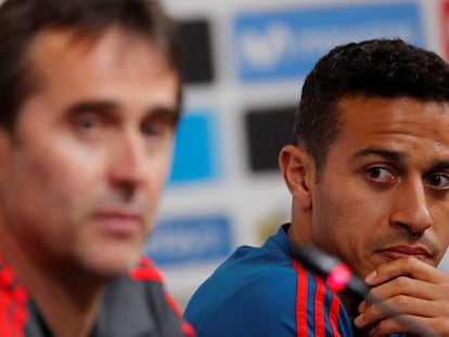 Thiago junto a Lopetegui en Krasnodar.